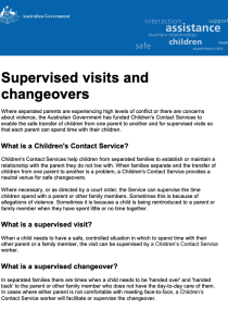 Supervised visits and changeovers (English language version) cover image