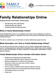 Family Relationships Online (English language version) cover image